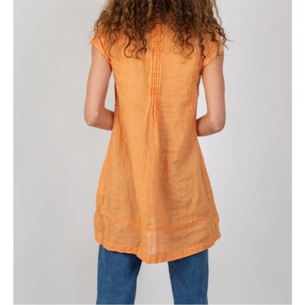 Free People X CP Shades cap sleeve 💯 linen dress 💛